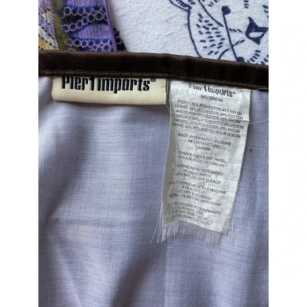 Pier 1 Imports Window Curtain 2 Panels Brown 54-94